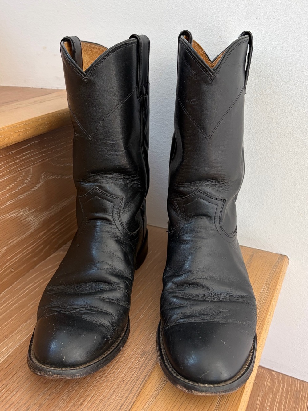Justin Women’s “Cora” Classic Roper Boot Kipskin Cowhide — Size 8B